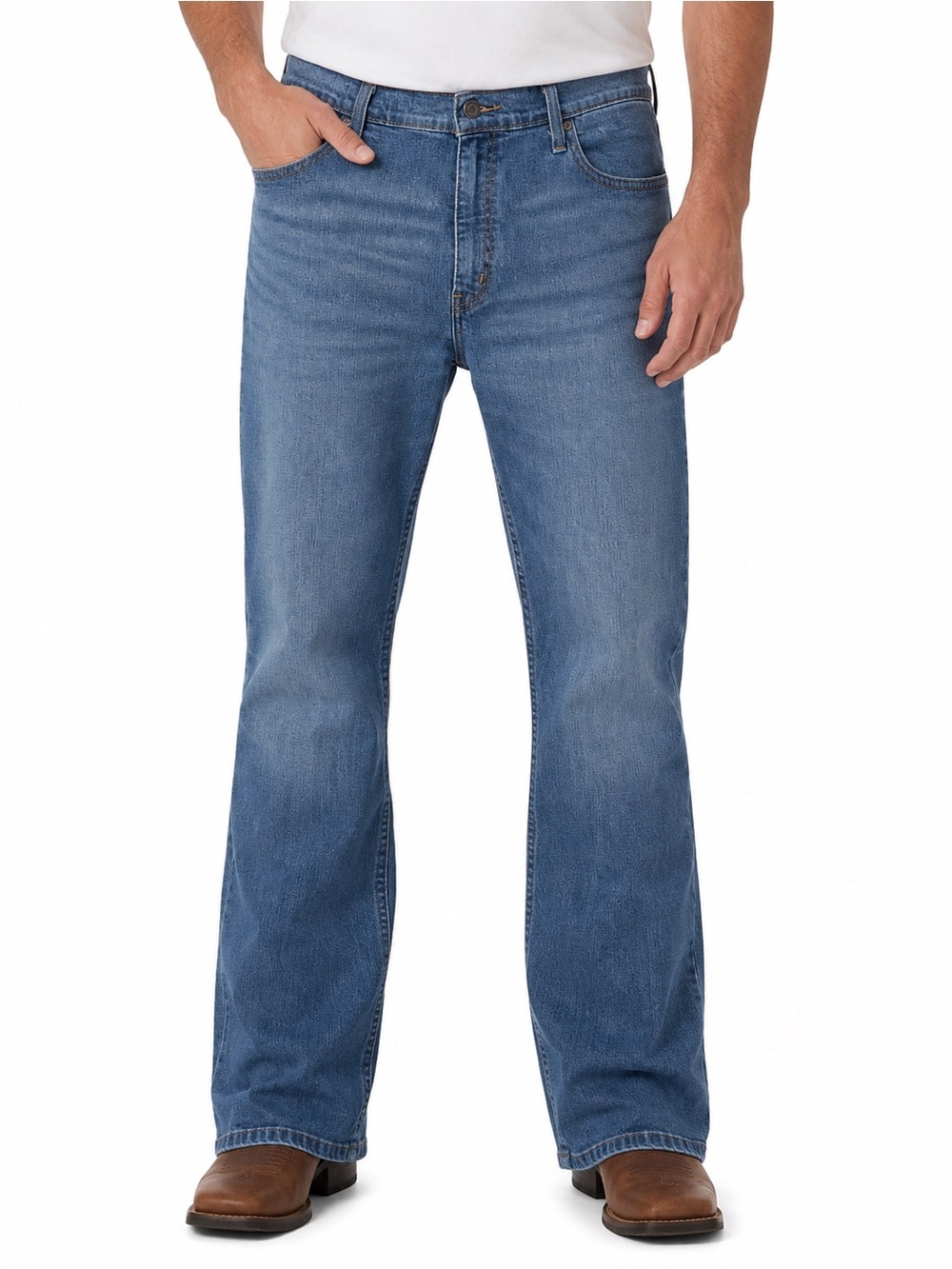 George Bootcut Jeans Men’s Size 34x32 Medium Wash Stretch Denim Blue Pants